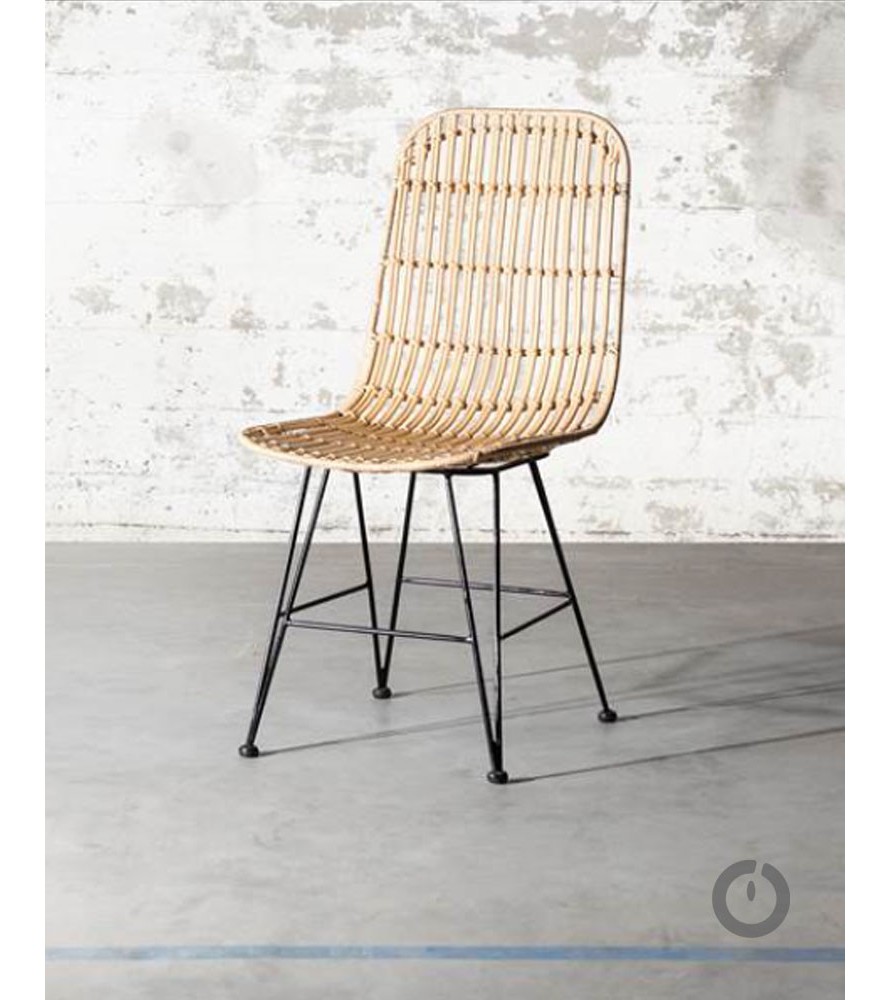 Chaise métal Rotin Ibiza x4 Chaise métal Rotin Ibiza x4