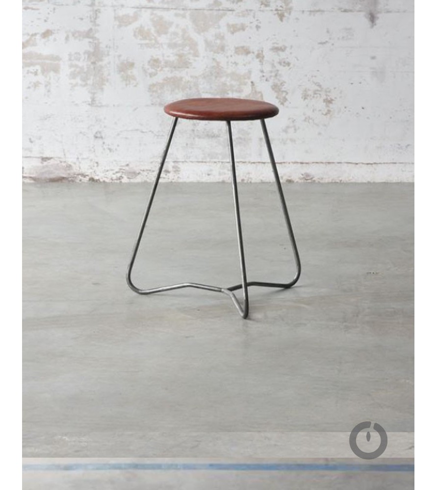 Tabouret cuir Belga