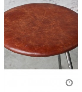 Tabouret cuir Belga