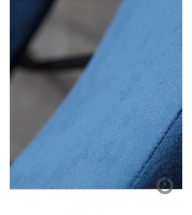 Chaise Velours bleu "50" Manufactori