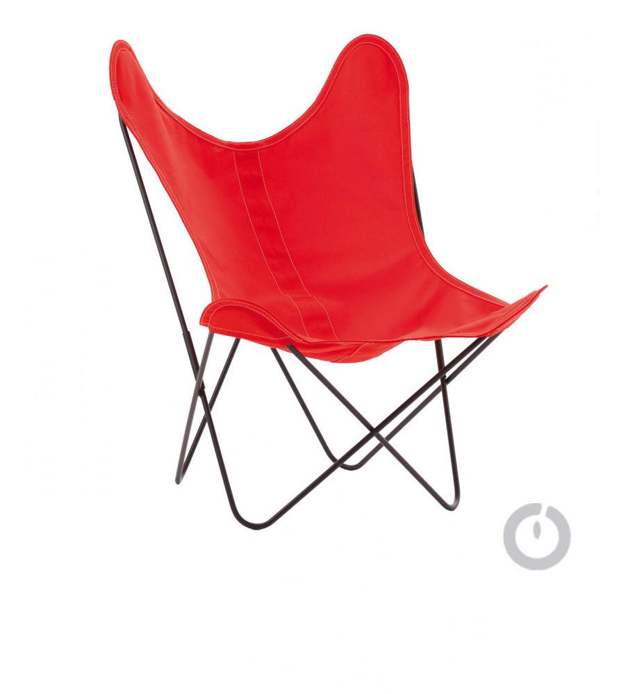 fauteuil aa en coton rouge