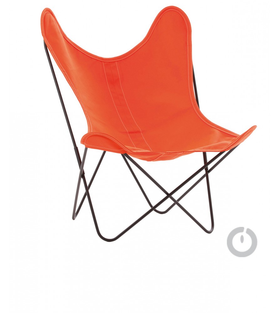 fauteuil aa en coton orange