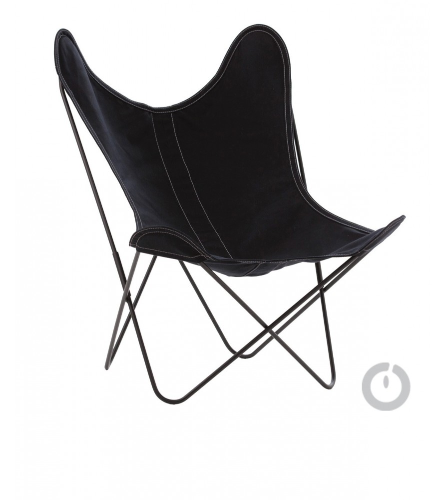 fauteuil aa en coton noir