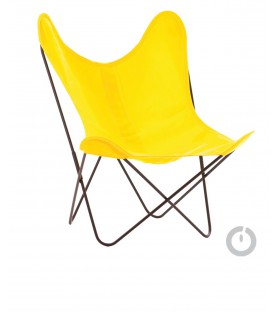 fauteuil aa en coton jaune