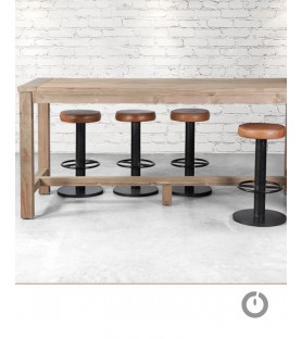 Tabouret de bar cuir loop