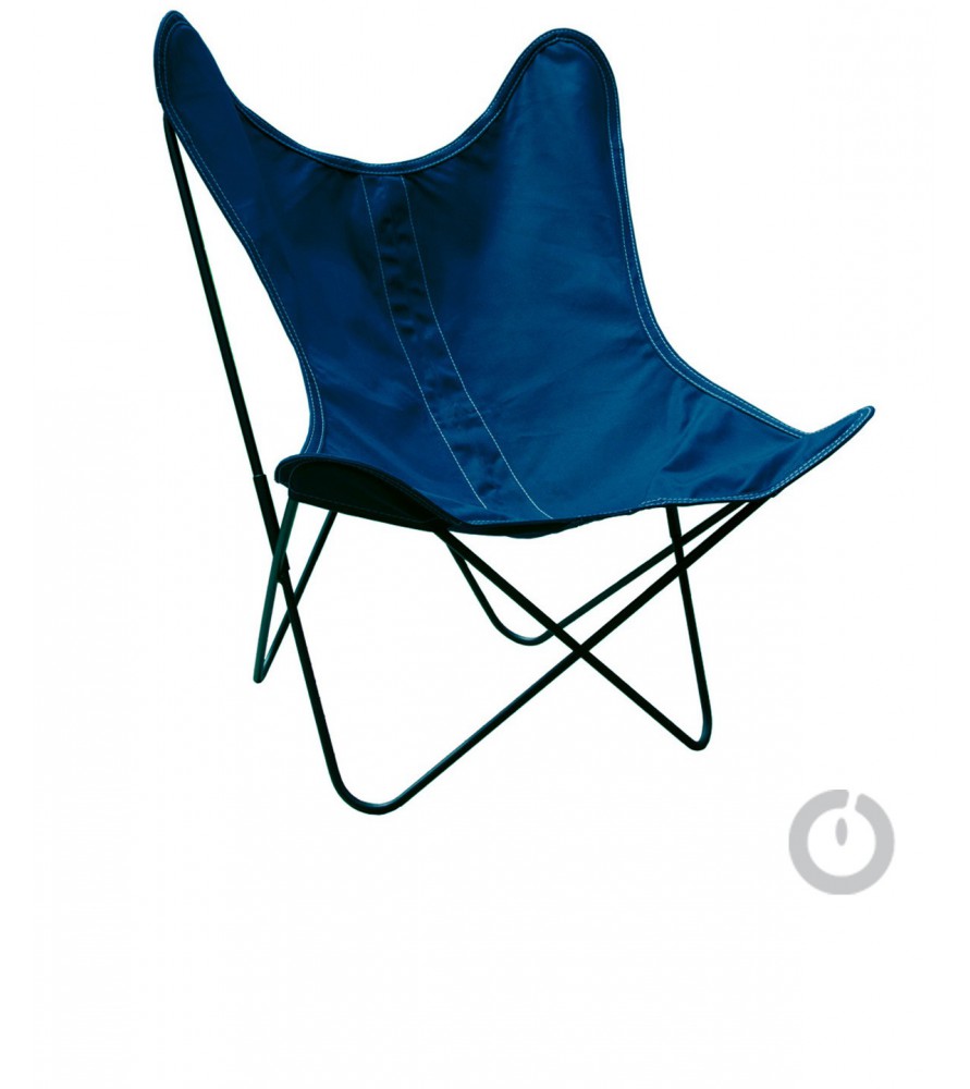 fauteuil aa en coton bleu marine