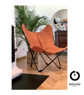 Fauteuil AA  en cuir Dune