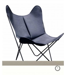 Fauteuil AA Airborne cuir Dune Noir