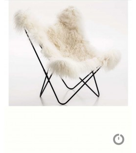 Fauteuil AA Airborne agneau du Tibet BLANC