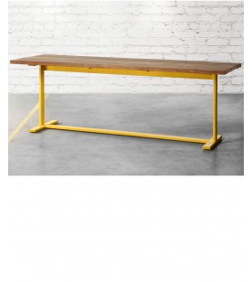 Table industrielle "Andaz" jaune