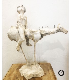 Le cavalier - Sculpture Miguel Sosa