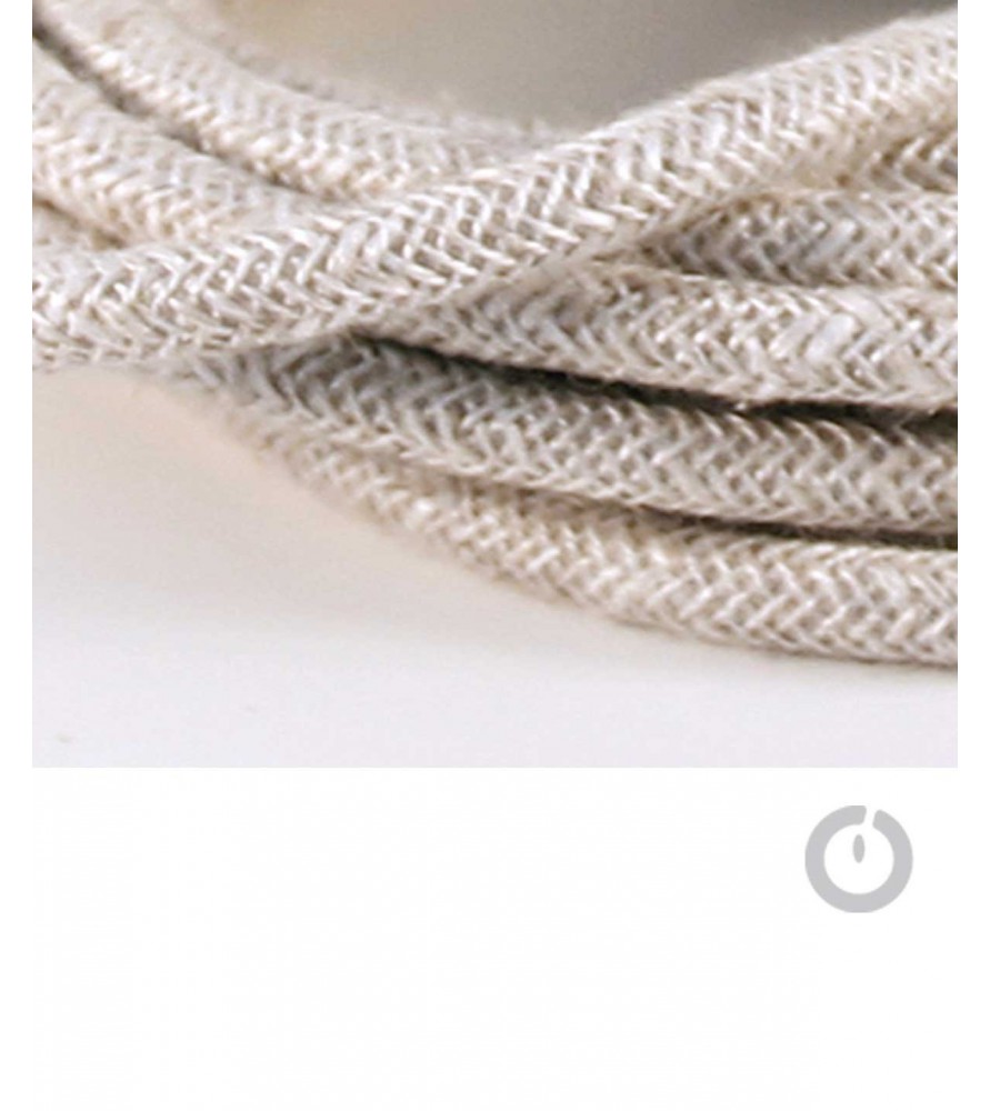 suspension et cable textile electrique en lin