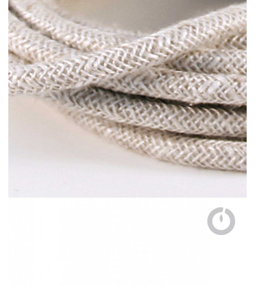 suspension et cable textile electrique en lin suspension et cable textile electrique en lin