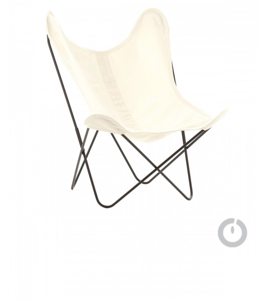 fauteuil aa en coton blanc naturel